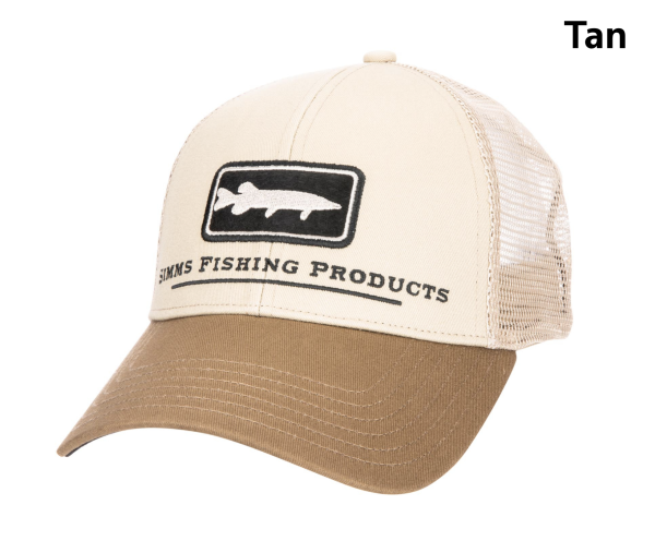Simms Musky Icon Trucker Hat Tan